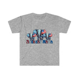 American Mama Elephant USA Independence Day Unisex Graphic Tees!