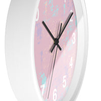 Boho Paint Washed Pink Print Wall Clock! Perfect For Gifting! Free Shipping!!! 3 Colors Available!