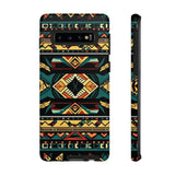 Black Aztec Tough Cases! Cellphone Cases! Multiple Sizes Available! Apple iPhone, Samsung Galaxy, and Google Pixel devices!