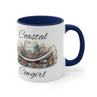 Coastal Cowgirl White Hat Accent Coffee Mug, 11oz! Multiple Colors Available!