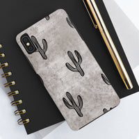 Grey Acid Wash Cactus Western Tough Phone Cases!