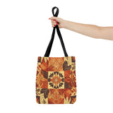 Reddish Burnt Orange Creamy Brown Leaves Fall Vibes Tote Bag!