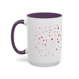 Disco Fox I Love You Valentines Day Accent Coffee Mug (11, 15oz)! Free Shipping! Microwave and Dishwasher Safe! BPA Free