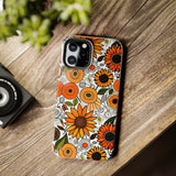 Sunflowers and Daisies Retro Fall Vibes Tough Phone Cases!