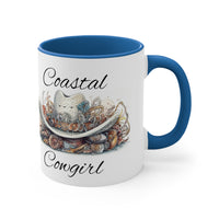 Coastal Cowgirl White Hat Accent Coffee Mug, 11oz! Multiple Colors Available!