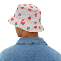 Strawberries Farmers Market Inspired Bucket Hat! Free Shipping! Made in The USA!