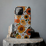 Sunflowers and Daisies Retro Fall Vibes Tough Phone Cases!