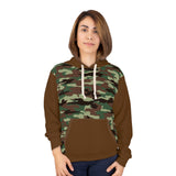 Brown and Green Hunting Camo Western Unisex Pullover Hoodie! All Over Print! New!!!