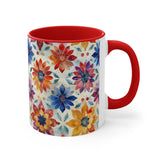 Boho Watercolor Star Accent Coffee Mug, 11oz! Free Shipping! Great For Gifting! Lead and BPA Free!