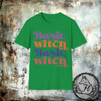 Basic Witch Retro Halloween Fall Vibes Retro Unisex Graphic Tees!