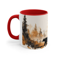 Acid Wash Black Bears Orange Fall Accent Coffee Mug, 11oz! Multiple Colors Available! Fall Vibes!