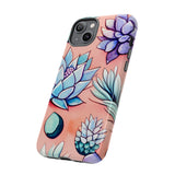 Pastel Pink and Purple Little Succulent Plants Phone Cases! New!!! Over 40 Phone Sizes To Choose From! Free Shipping!!!