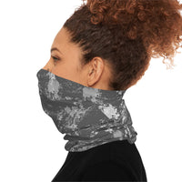 Mineral Wash Grey Lightweight Neck Gaiter! 4 Sizes Available! Free Shipping! UPF +50! Great For All Outdoor Sports!