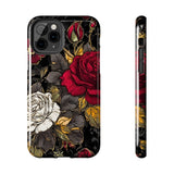 White and Red Roses Gothic Inspired Halloween Tough Phone Cases! Fall Vibes!