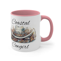 Coastal Cowgirl White Hat Accent Coffee Mug, 11oz! Multiple Colors Available!