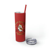 Boot Scootin Spooky Retro Ghost Printed Skinny Tumbler with Straw, 20oz! Multiple Colors! Halloween!