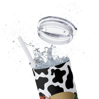 Your So Golden Butterfly Cow Printed Skinny Tumbler with Straw, 20oz! Multiple Colors!