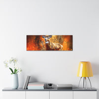 Western Mountain Deer Scenery in Oranges and Browns Canvas Gallery Wraps!