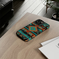 Turquoise Aztec Tough Cases! Cellphone Cases! Multiple Sizes Available! Apple iPhone, Samsung Galaxy, and Google Pixel devices!