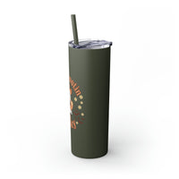 Boot Scootin Spooky Retro Ghost Printed Skinny Tumbler with Straw, 20oz! Multiple Colors! Halloween!