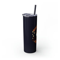 Boot Scootin Spooky Retro Ghost Printed Skinny Tumbler with Straw, 20oz! Multiple Colors! Halloween!