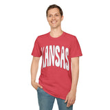 Kansas Groovy Unisex Graphic Tees! Summer Vibes! All New Heather Colors!!! Free Shipping!!!