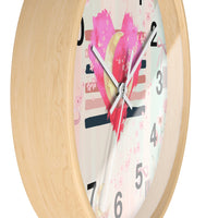Boho Floral Cream Moon Heart Print Wall Clock! Perfect For Gifting! Free Shipping!!! 3 Colors Available!