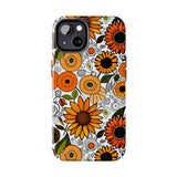 Sunflowers and Daisies Retro Fall Vibes Tough Phone Cases!