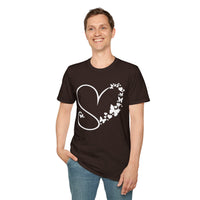 Valentines Day Butterfly Heart Medley White Version Unisex Graphic Tee! All New Heather Colors!!! Free Shipping!!!