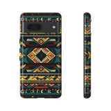 Black Aztec Tough Cases! Cellphone Cases! Multiple Sizes Available! Apple iPhone, Samsung Galaxy, and Google Pixel devices!