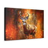 Western Mountain Deer Scenery in Oranges and Browns Canvas Gallery Wraps!