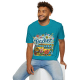 The Teacher Floral School Bus Unisex Graphic Tees! All New Heather Colors!!! Free Shipping!!! Back To School!