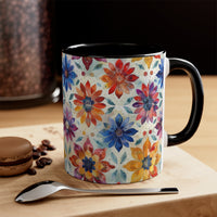 Boho Watercolor Star Accent Coffee Mug, 11oz! Free Shipping! Great For Gifting! Lead and BPA Free!