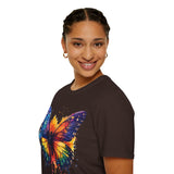 Spring Rainbow Butterfly Unisex Graphic Tees! Spring Vibes! All New Heather Colors!!! Free Shipping!!!