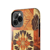 Reddish Orange Star Flower Fall Vibes Tough Phone Cases!