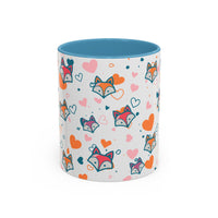 Coffee Mug - Fox Heart Medley Valentines Day Mug (11, 15oz)