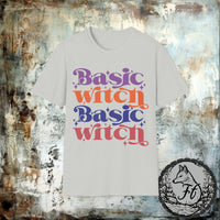 Basic Witch Retro Halloween Fall Vibes Retro Unisex Graphic Tees!