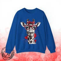 Valentines Day Giraffe Heart Unisex Sweatshirt! Plus Sizes Available!