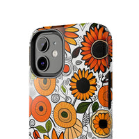 Sunflowers and Daisies Retro Fall Vibes Tough Phone Cases!