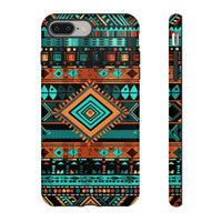 Turquoise Aztec Tough Cases! Cellphone Cases! Multiple Sizes Available! Apple iPhone, Samsung Galaxy, and Google Pixel devices!