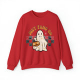 Just Fang On Retro Ghost Unisex Heavy Blend Crewneck Sweatshirt! Halloween! Fall Vibes!