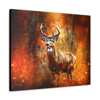 Western Mountain Deer Scenery in Oranges and Browns Canvas Gallery Wraps!