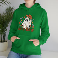Boo Haw Retro Ghost Unisex Heavy Blend Hooded Sweatshirt! Fall Vibes! Halloween!