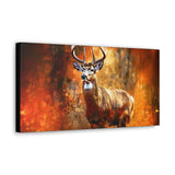 Western Mountain Deer Scenery in Oranges and Browns Canvas Gallery Wraps!