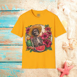 Watermelon Skeleton Unisex Graphic Tees! Summer Vibes! All New Heather Colors!!! Free Shipping!!!