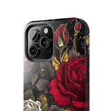 White and Red Roses Gothic Inspired Halloween Tough Phone Cases! Fall Vibes!