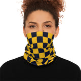 Black and Yellow Plaid Lightweight Neck Gaiter! 4 Sizes Available! Free Shipping! UPF +50! Great For All Outdoor Sports!