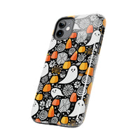 Spider Webs and Candy Corn Little Ghost Halloween Tough Phone Cases! Fall Vibes!