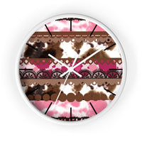 Western Pink Cow Print Wall Clock! Perfect For Gifting! Free Shipping!!! 3 Colors Available!
