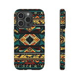 Black Aztec Tough Cases! Cellphone Cases! Multiple Sizes Available! Apple iPhone, Samsung Galaxy, and Google Pixel devices!